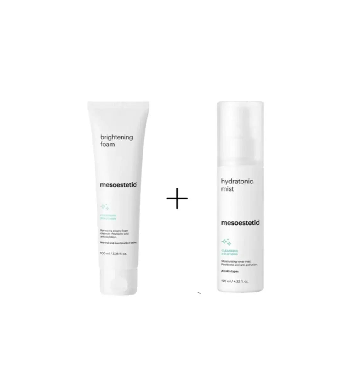 Mesoestetic Cleansing Set | brightening foam & hydratonic mist